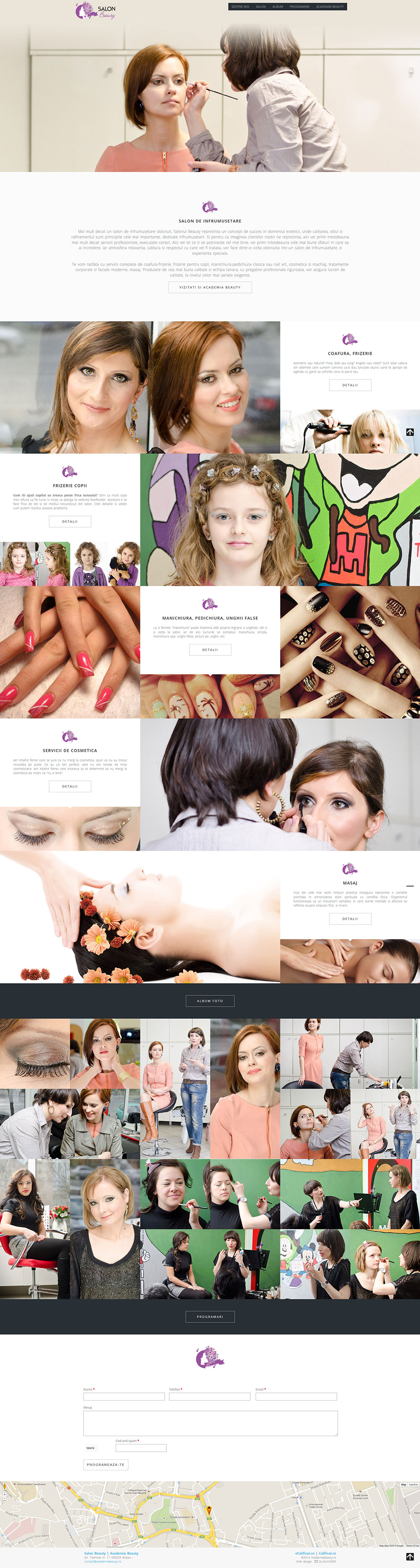 Beauty salon - presentation website